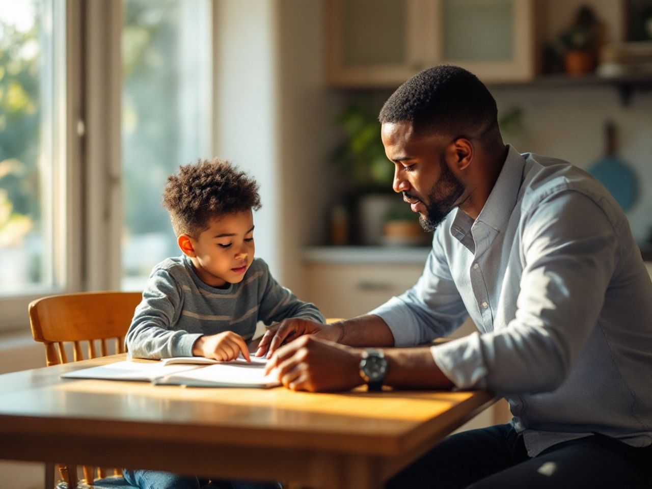 A Teacher Tutors educator working one-on-one with a student at home